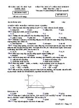 Đề kiểm tra học kỳ I môn Hóa học Lớp 11 - Mã đề 313 - Năm học 2018-2019 - Sở giáo dục và đào tạo Quảng Nam